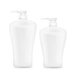 blank shampoo bottle set