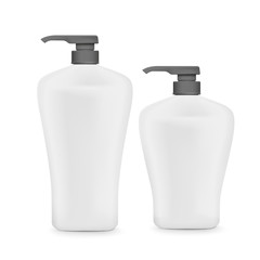 blank shampoo bottle set