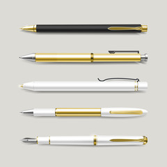 graceful gold pens set