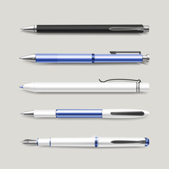 graceful blue pens set