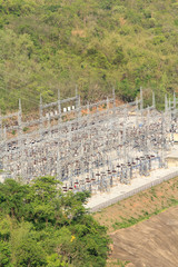 Obraz premium The dam produces electricity