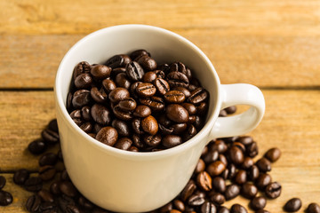 Coffee cup and Coffee beans