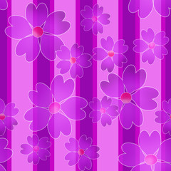 Seamless pattern floral background in pink colors