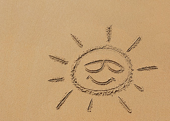 image of the sun on the sand