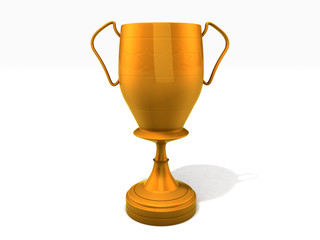 trophy cup isolated on white background