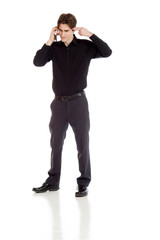 Obraz premium Model isolated despair gun