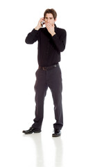 Obraz premium Model tired yawning