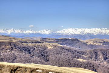 Panorama of the Greater Caucasus Mountain Range