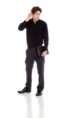 Obraz premium Model listening paying attention