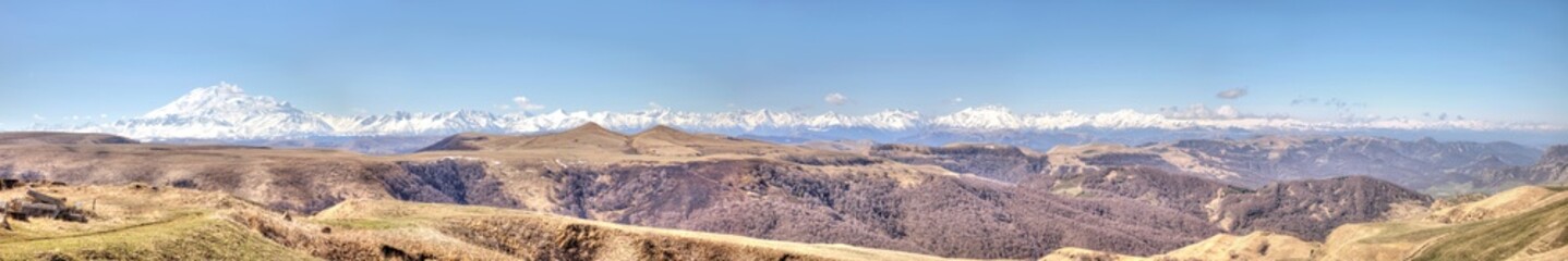 Panorama of the Greater Caucasus Mountain Range