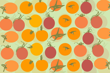 Tomatoes vector background
