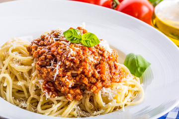 Spaghetti. Italian and Mediterranean cuisine. 