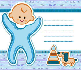Template Birthday card For baby 