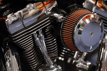 Fototapeta na wymiar Motorcycle engine