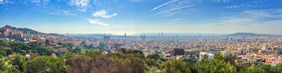 Naklejka premium Panoramic view of Barcelona, Spain