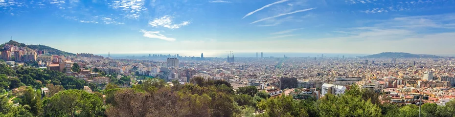 Crédence de cuisine en verre imprimé Barcelona Panoramic view of Barcelona, Spain