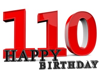 Fototapeta na wymiar Happy 110th Birthday