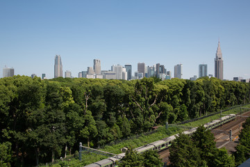 Obraz premium 原宿から新宿方面の景色