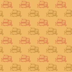 Seamless pattern with vector decorative fish