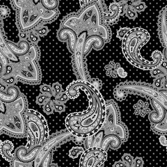 Traditional ornamental seamless background. Paisley design