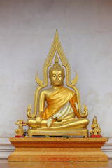 Buddha statue on  isolate cement background
