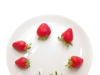 strawberries on a plate
