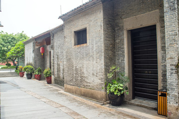 old chinese house and street