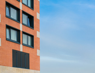 New apartment building on a sunny day