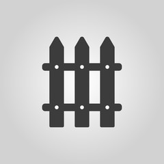 The fence icon. Paling symbol. Flat