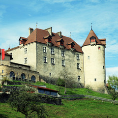 Fototapeta na wymiar Chateau de Gruyeres, Switzerland