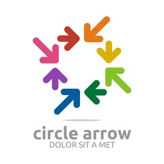 Arrow vector shape sign circle 