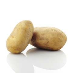Potatoes on White Background