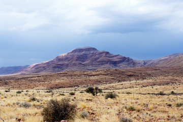 panorama of fantastic Namibia moonscape landscape