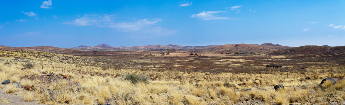 panorama of fantastic Namibia moonscape landscape