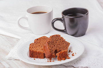 Simple Chocolate Cake and a cup of Espresso