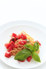 Capellini cold tomato sauce