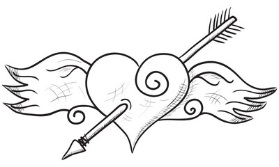 Hand drawn heart illustration