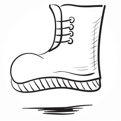 Hand drawn boot illustration