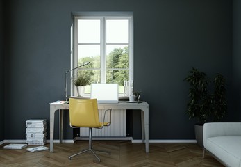 Arbeitszimmer im Altbau