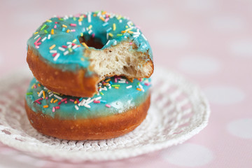 Donuts with icing sprinkles