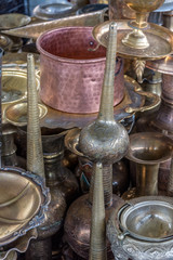 Antique Copper Vases, Pots & Brass Jugs