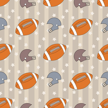 American football seamless pattern