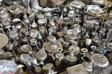 Antique Copper Vases, Pots & Brass Jugs