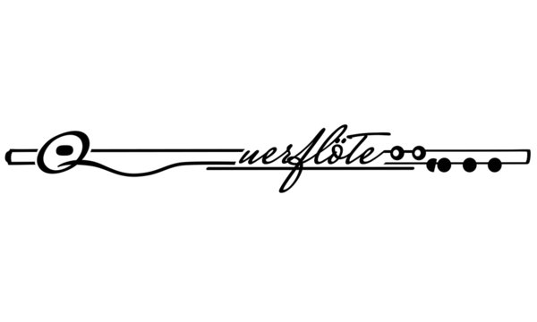 Querflöte als Logotype