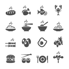 food icon set, vector eps10
