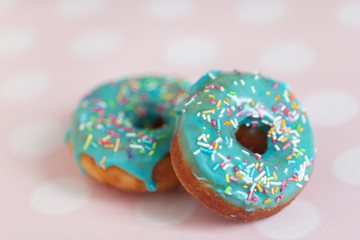 Donuts with icing sprinkles