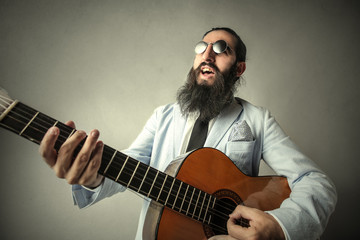 Obraz premium Weird guitarist