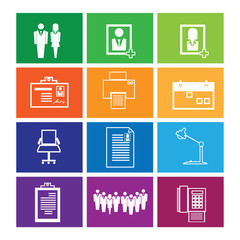 Business people office windows