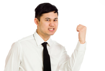 Model triumph victory fist