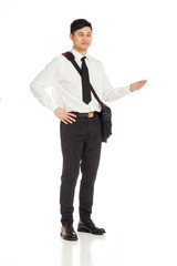 Model isolated hand gesture presenting